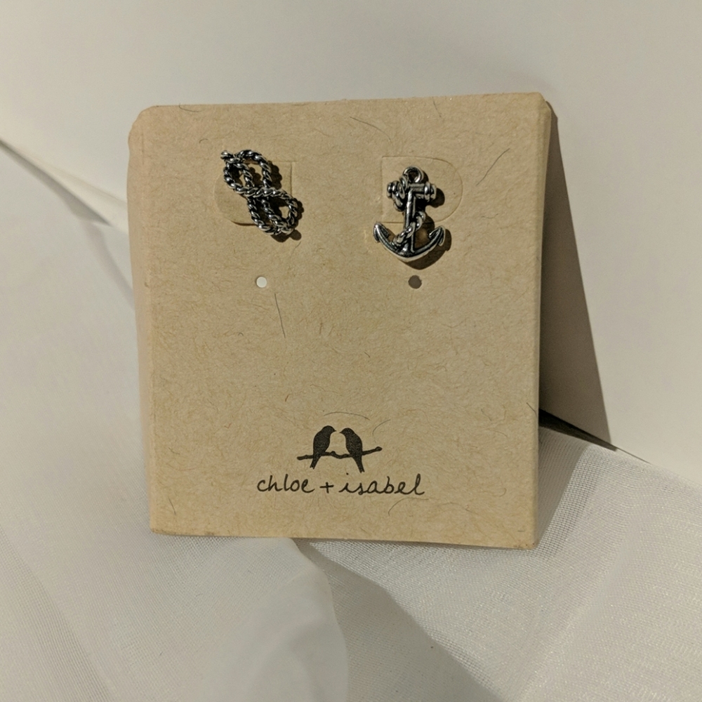 Anchor and Knot stud earrings
